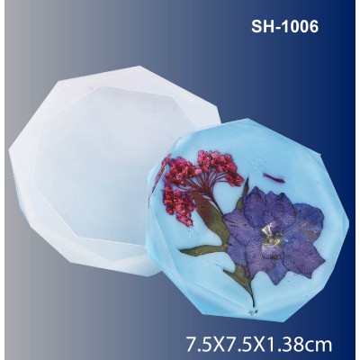 SH-1006 7.5x7.51,3cm Καλούπι Σιλικόνης Στρόγγυλο Για Υγρό Γυαλί-Ρητίνη