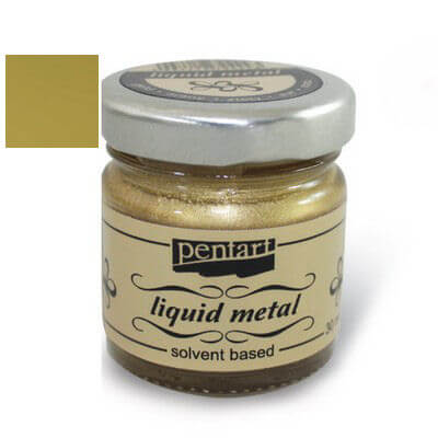 Φύλλο χρυσού Yγρό Pentart Liquid metal, Antique Gold 30ml