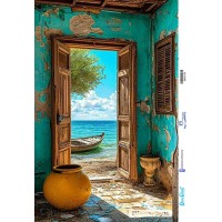 3400153 καλοκαιρινό τοπίο πόρτα