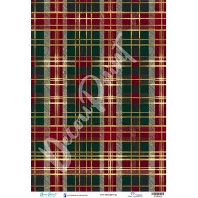 3700451 Backgroud καρώ Χριστούγεννα Ριζόχαρτο Α3