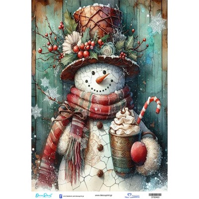 3700463 Χιονάνθρωπος Χριστούγεννα Ριζόχαρτο Α3