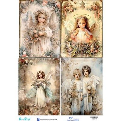 3700469 Αγγελάκια Παιδάκια Χριστούγεννα Ριζόχαρτο Α3