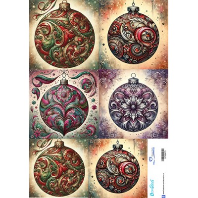 3700475 Μπάλες Χριστούγεννα Ριζόχαρτο Α3