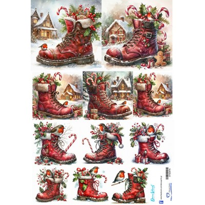 3700476 Μπότα Χριστούγεννα Ριζόχαρτο Α3