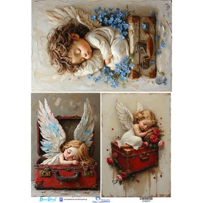 3700477 Αγγελάκια Χριστούγεννα Ριζόχαρτο Α3