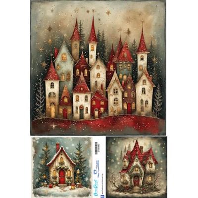 3700480 Χριστουγεννιάτικα Σπίτια Ριζόχαρτο Α3