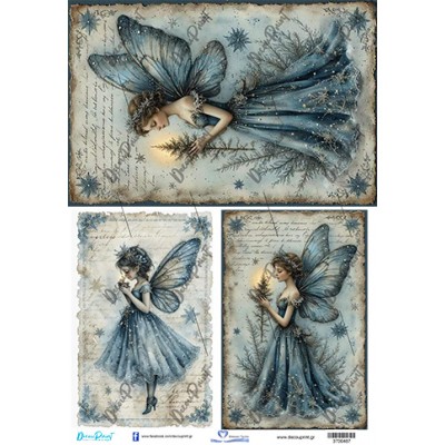 3700487 Αγγελάκια Μπλέ ριζόχαρτο Α3