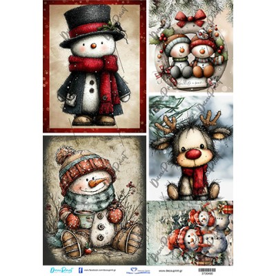 3700490 Χιονάνθρωπος  Χριστούγεννα Ριζόχαρτο Α3