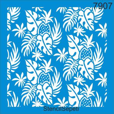 SEP-7907 Στένσιλ Τροπικό μοτίβο 30χ30