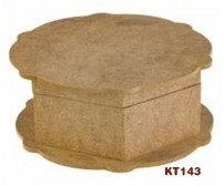 KT143 MDF 18x18x7cm Ανάγλυφο Κουτί Με Φινίρισμα