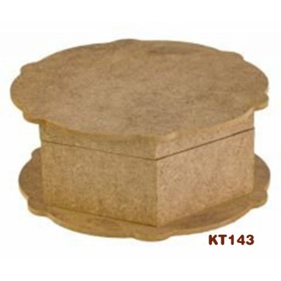 KT143 MDF 18x18x7cm Ανάγλυφο Κουτί Με Φινίρισμα