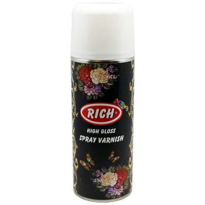 Rich High Gloss Spray Varnish 400ml R-V105