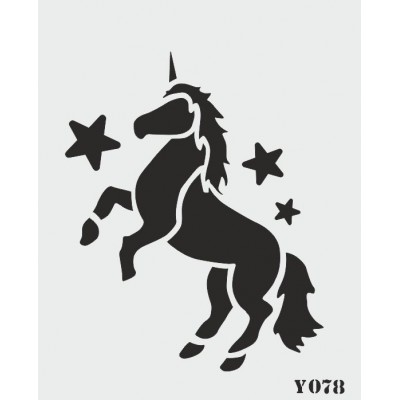 Y-078 Στένσιλ Μονόκερος 14χ18