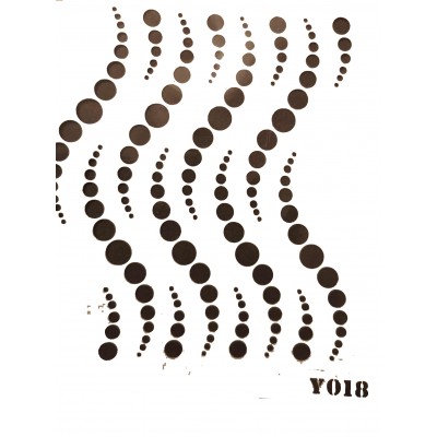 B-Y018 Στένσιλ  Πέρλες