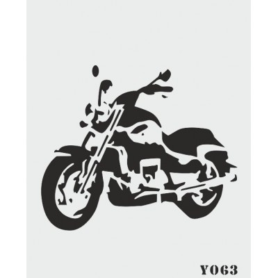 Y-063 Στένσιλ Μοτοσικλέτα 14χ18cm