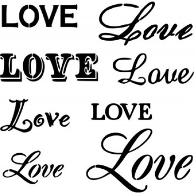 SS-8275 Stencil Love 20X20cm