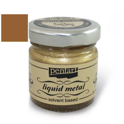 Φύλλο χρυσού Yγρό Pentart Liquid metal 30ml – Bronze