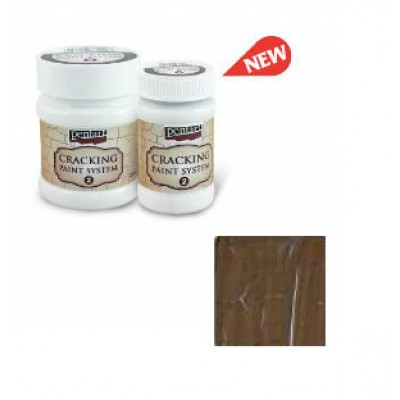 Cracking Paint System Step 2, Pentart 100ml , Brown