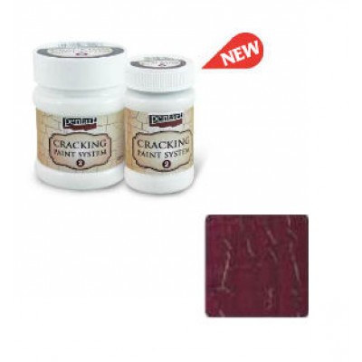 Cracking Paint System Step 2, Pentart 100ml , Burgundy red