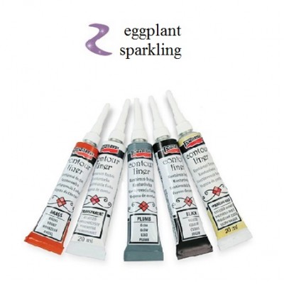 Contour Liner Pentart 20ml – Eggplant Sparkling
