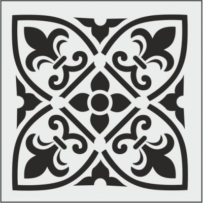 B-K051 Στένσιλ Damask 25χ25