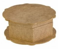 BK-KT143 MDF 18x18x7cm Ανάγλυφο Κουτί Με Φινίρισμα