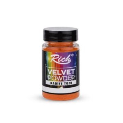 Βελούδο velvet powder orange ιδανικό για χριστουγεννιάτικες μπάλες)