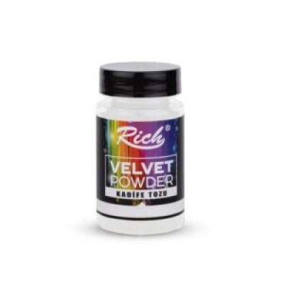 Βελούδο velvet powder Άσπρο white (ιδανικό για χριστουγεννιάτικες μπάλες)