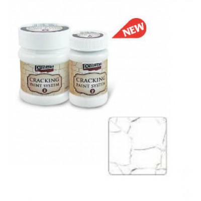 Cracking Paint System Step 2, Pentart 100ml , White